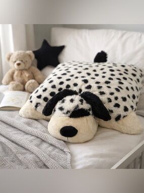 Dalmatian Pillow Pets Plush Dog Black White Foldable Rare Stuffed Animal 2011